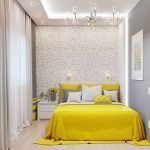 Textil amarillo en el dormitorio