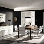 Papel pintado negro para la decoración de la sala de estar