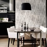 Papel pintado combinado para la cocina.