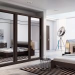 Mueble espejo en el dormitorio