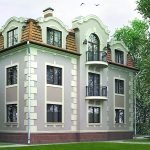 Casa con buhardilla