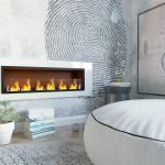 Papel pintado de seda en el interior.