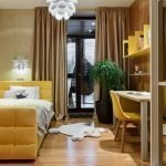 Muebles amarillos en el dormitorio