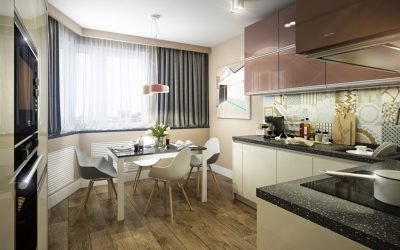 Opciones de diseño para un apartamento de dos habitaciones serie p44t