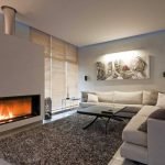 Chimenea de gas en el interior.