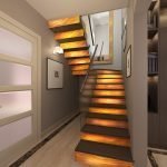 Escalera con luz