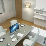 Muebles blancos en la sala de la cabeza