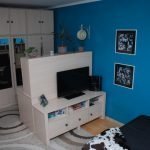 Paredes azules en el interior