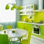 Color verde en el interior