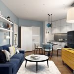 Sala de estar en un pequeño apartamento