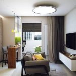 Elegante decoración del apartamento de 42 metros cuadrados.