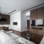 Muebles blancos en la cocina.