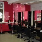 Diseño simple de un salón de belleza.