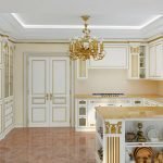 Piso de mármol en la cocina
