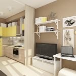 Interior en color beige.