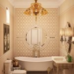 Lavabo de pie en el baño