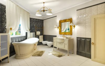 Baño de estilo clásico: diseño de interiores.