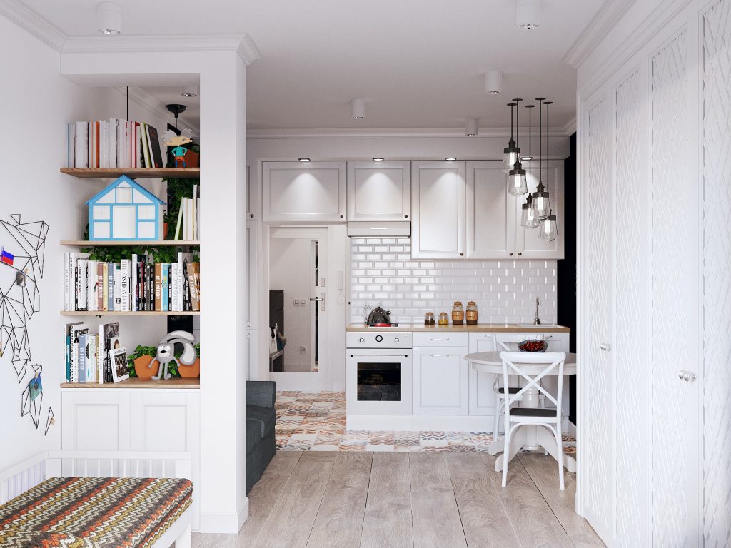 Estudio en colores blancos.