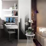 Lugar de trabajo desde un balcón combinado