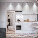 Cocina de estudio de estilo escandinavo