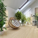 Gimnasio en casa particular.