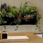 Flores en la decoración de la cocina