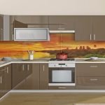 Delantal brillante con paisaje