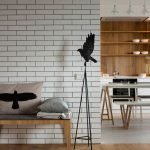 Muebles blancos en la cocina.