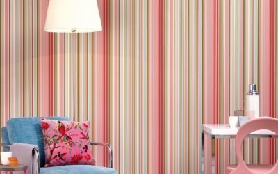 Papel pintado a rayas en el interior: tipos y combinación de rayas.