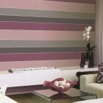 Papel pintado tricolor rayado