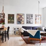 Salón-comedor de estilo escandinavo