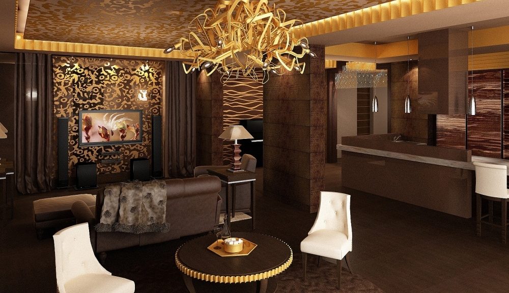 Chokoladefarve i det indre