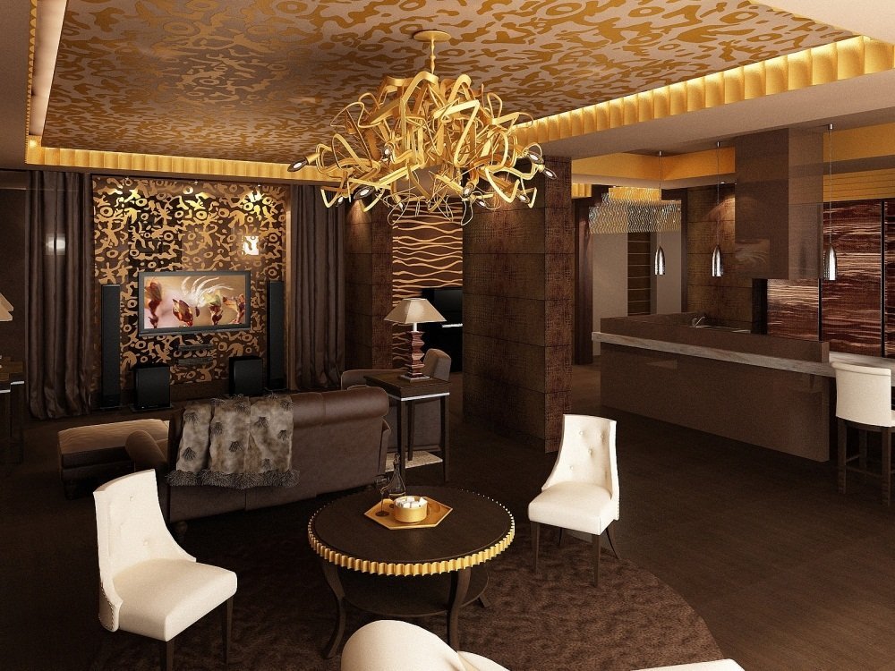 Chokoladefarve i det indre