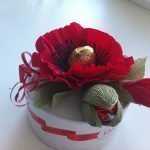 Amapolas en una caja