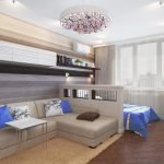 Zonificación del dormitorio en el departamento.
