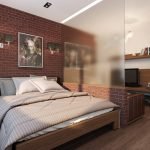 Mampara de vidrio en el dormitorio