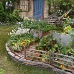 Cama de flores en casa