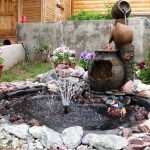 Estanque con fuente