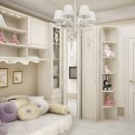Diseño de dormitorio clásico para niña.