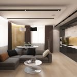 Diseño de élite de la cocina-sala de estar