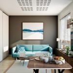 Pared de chocolate en un interior claro
