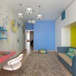 Papel pintado con continentes en el interior