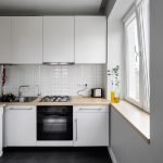 Muebles de cocina con encimeras de madera.