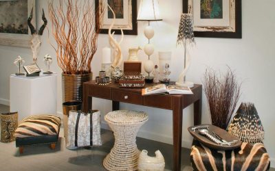 Elementos modernos y elementos de decoración de interiores.