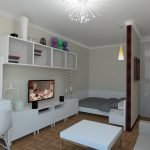 Dormitorio detrás de la partición