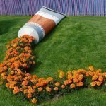 Cama de flores creativa