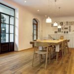 Piso de parquet en una casa privada
