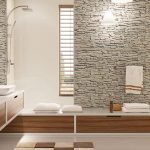 Azulejo blanco en el piso del baño