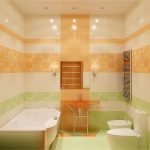 Lavabo naranja en el interior