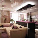 Habitación con barra de bar